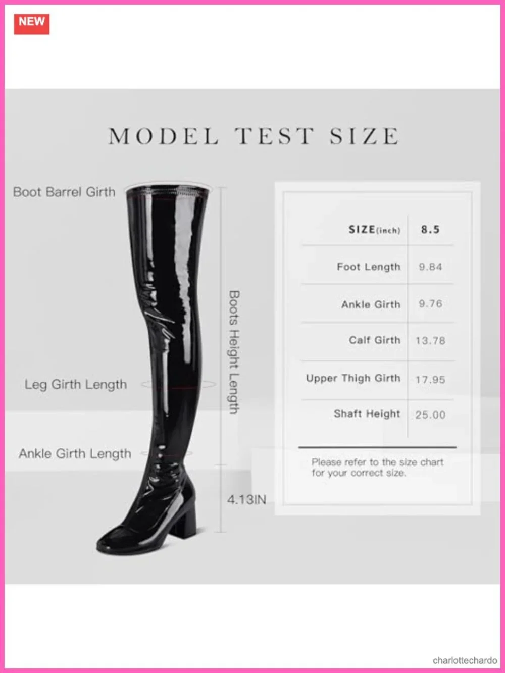 Patent Leather PU Chunky Heel Over the Knee Boots Square Toe Side Zipper Gogo